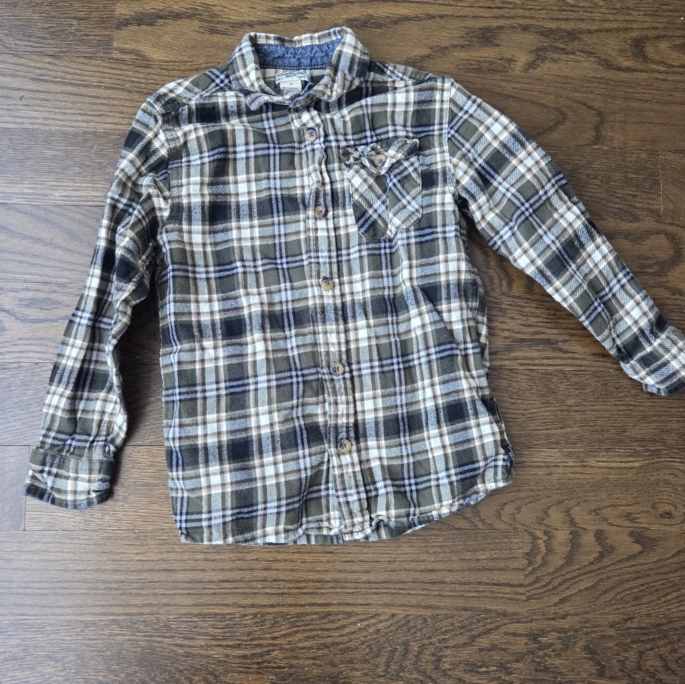 OshKosh B'gosh Boys Flanell Plaid Shirt Sz.8